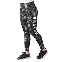 Women's MSX by Michael Strahan Black Philadelphia Eagles Aubrey Tie-Dye Leggings