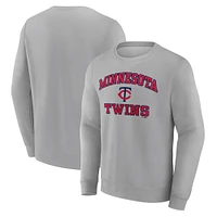 Men's Heather Gray Minnesota Twins Heart & Soul Pullover Sweatshirt