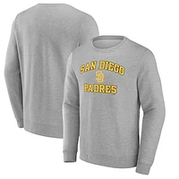 Men's Heather Gray San Diego Padres Heart & Soul Pullover Sweatshirt