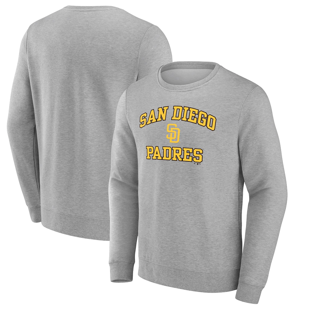 Men's Heather Gray San Diego Padres Heart & Soul Pullover Sweatshirt