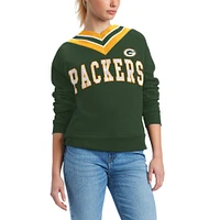 Women's Tommy Hilfiger Green Bay Packers Heidi Raglan V-Neck Sweater