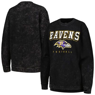 Women's G-III 4Her by Carl Banks Black Baltimore Ravens Comfy Cord Pullover Sweatshirt