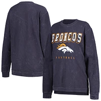 Women's G-III 4Her by Carl Banks Navy Denver Broncos Comfy Cord Pullover Sweatshirt