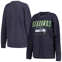 Women's G-III 4Her by Carl Banks College Navy Seattle Seahawks Comfy Cord Pullover Sweatshirt