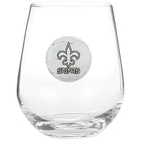 New Orleans Saints 15oz. Stemless Wine Glass