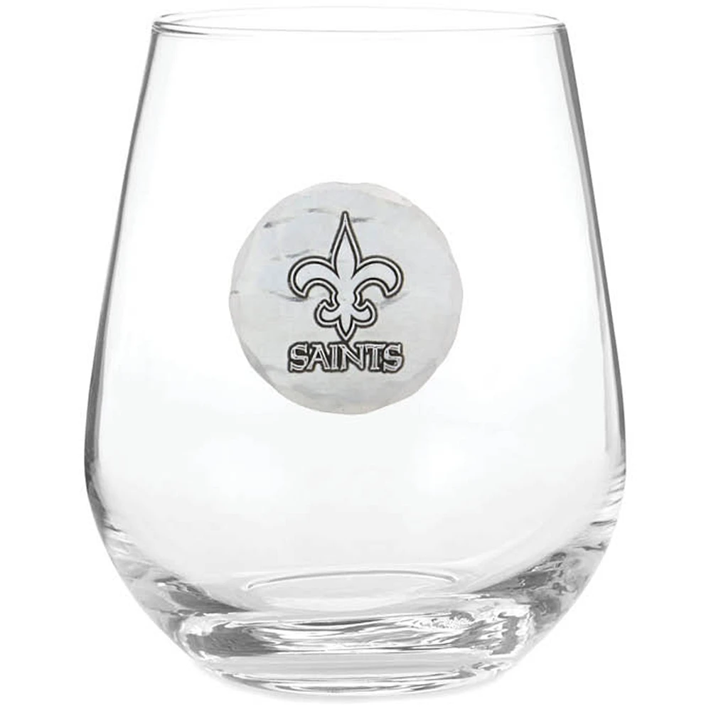 New Orleans Saints 15oz. Stemless Wine Glass