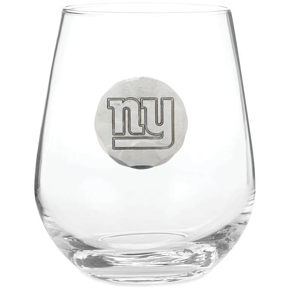 New York Giants 15oz. Stemless Wine Glass