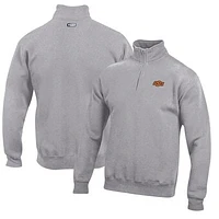 Men's Oklahoma State Cowboys Big Cotton Quarter-Zip Pullover Sweatshirt