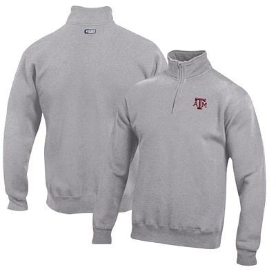 Men's Gray Texas A&M Aggies Big Cotton Quarter-Zip Pullover Sweatshirt