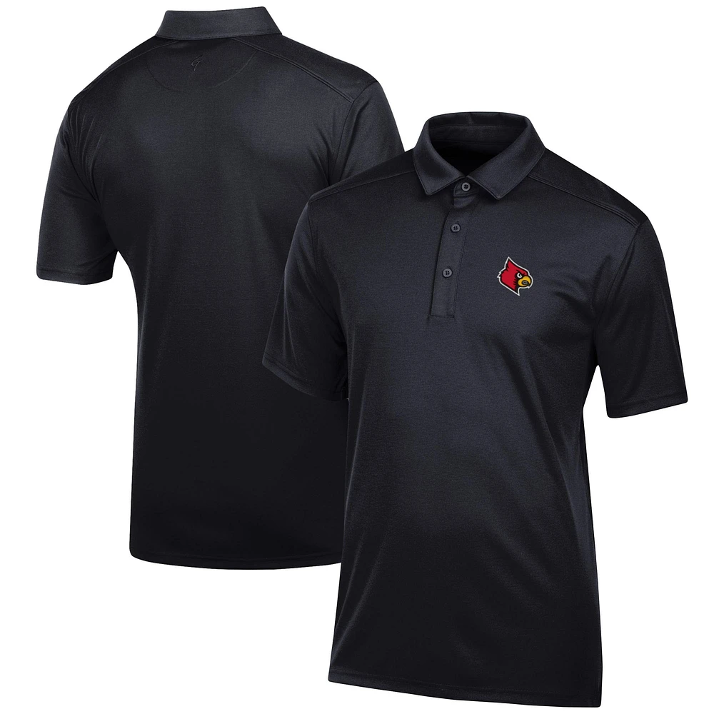 Men's Black Louisville Cardinals Classic Jacquard Polo