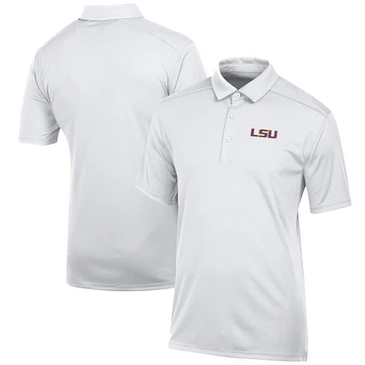 Men's White LSU Tigers Classic Jacquard Polo
