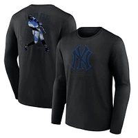 Men's Aaron Judge Black New York Yankees Double Play Name & Number Long Sleeve T-Shirt