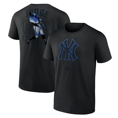 Men's Aaron Judge Black New York Yankees Double Play Name & Number T-Shirt