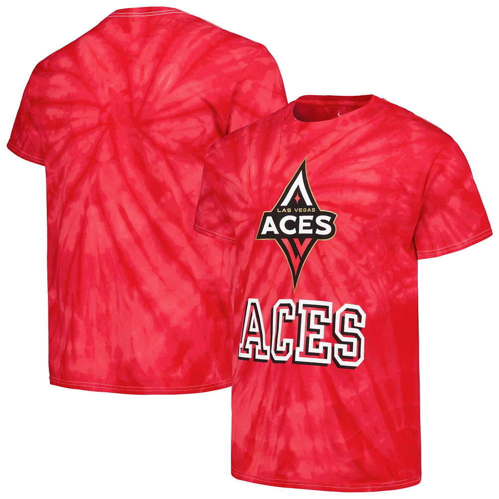 Unisex Stitches Red Las Vegas Aces Tie-Dye Logo T-Shirt