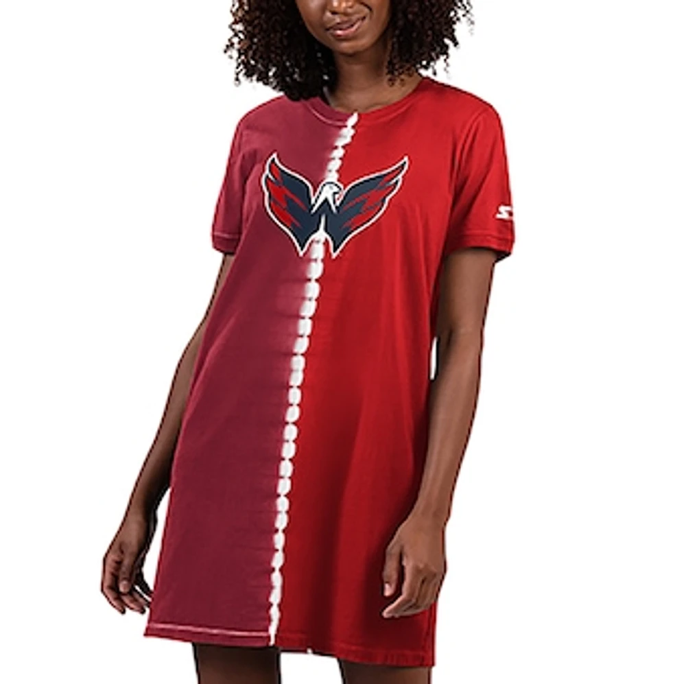 Women's Starter  Red Washington Capitals Ace Tie-Dye Sneaker Dress