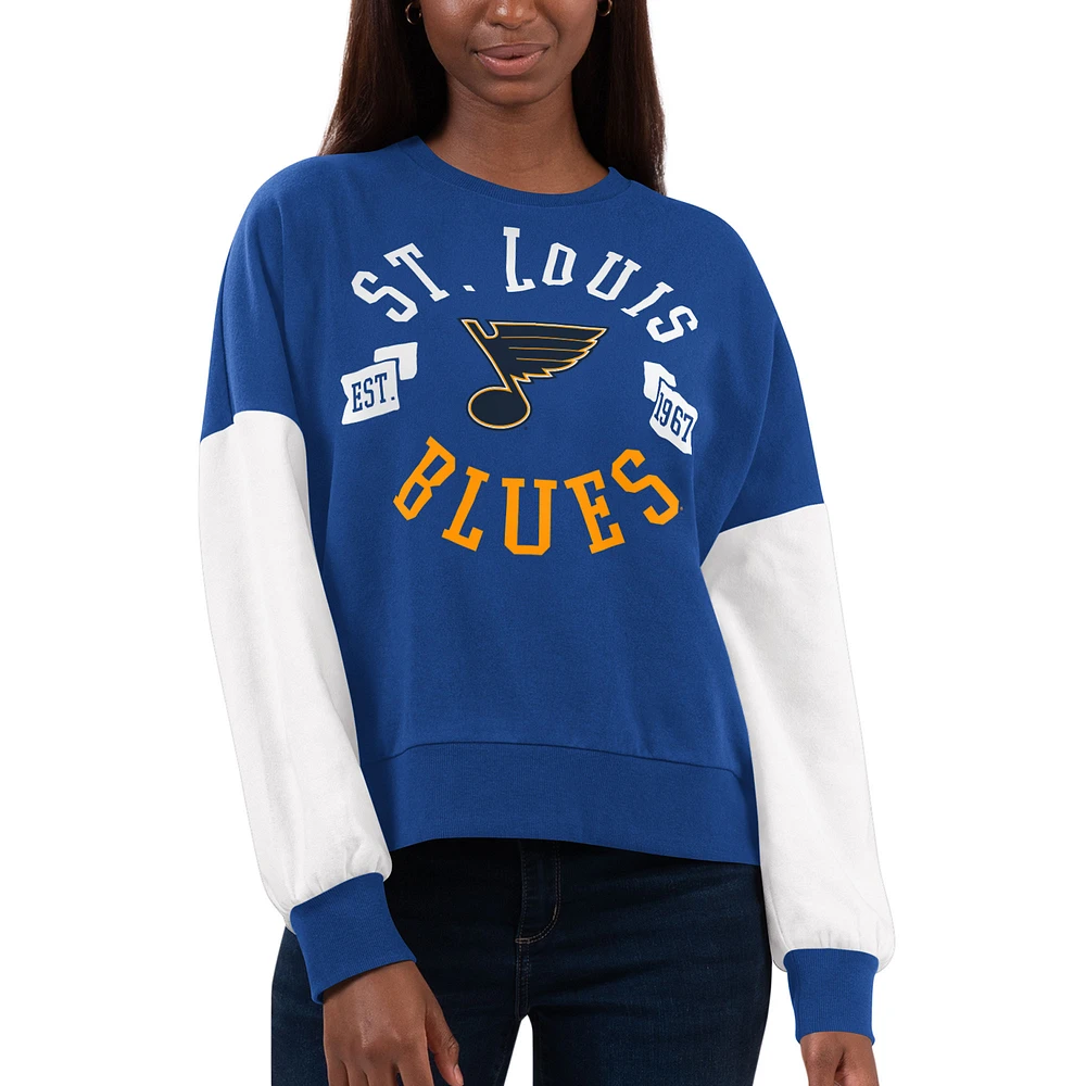 Women's G-III 4Her by Carl Banks Blue St. Louis Blues Team Pride Pullover Sweatshirt