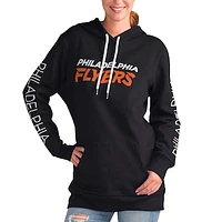 Women's G-III 4Her by Carl Banks Black Philadelphia Flyers Overtime Pullover Hoodie