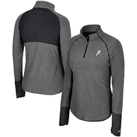 Women's Colosseum  Black Providence Friars Morningside Sleeve Hit Raglan Quarter-Zip Top