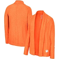 Women's Colosseum Orange Clemson Tigers Morningside Cardigan Sweater