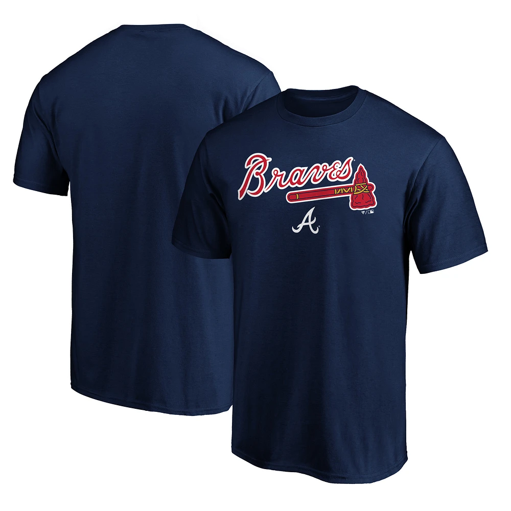 Men's Navy Atlanta Braves Series Sweep T-Shirt