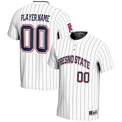 Unisex GameDay Greats  White Fresno State Bulldogs NIL Pick-A-Player Lightweight Softball Jersey