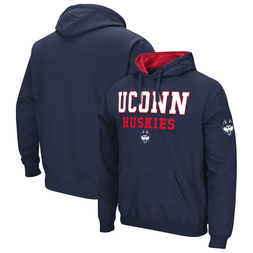 Men's Colosseum Navy UConn Huskies Sunrise Pullover Hoodie