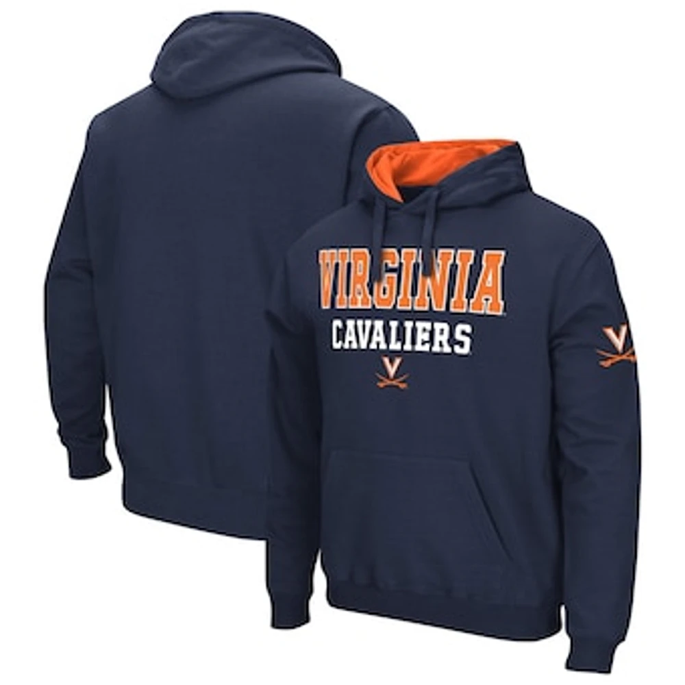 Men's Colosseum Navy Virginia Cavaliers Sunrise Pullover Hoodie