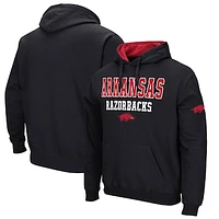 Men's Colosseum Black Arkansas Razorbacks Sunrise Pullover Hoodie