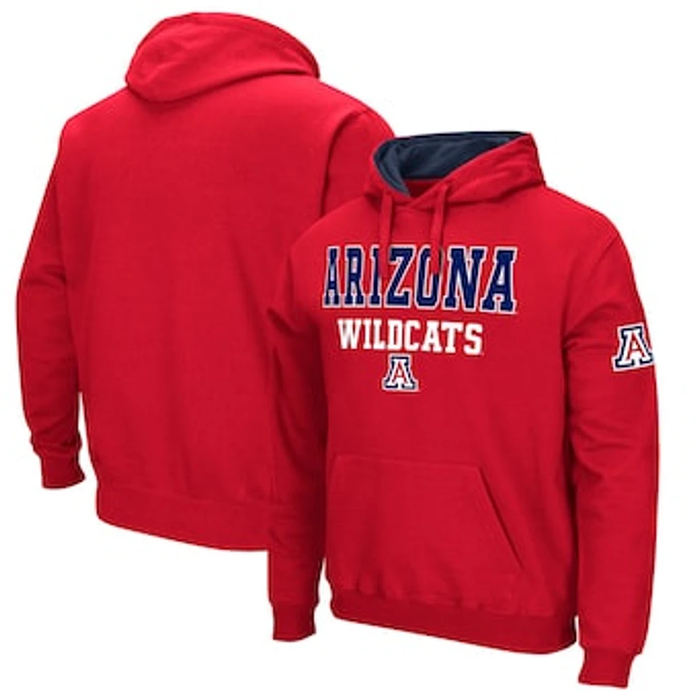 Men's Colosseum Red Arizona Wildcats Sunrise Pullover Hoodie