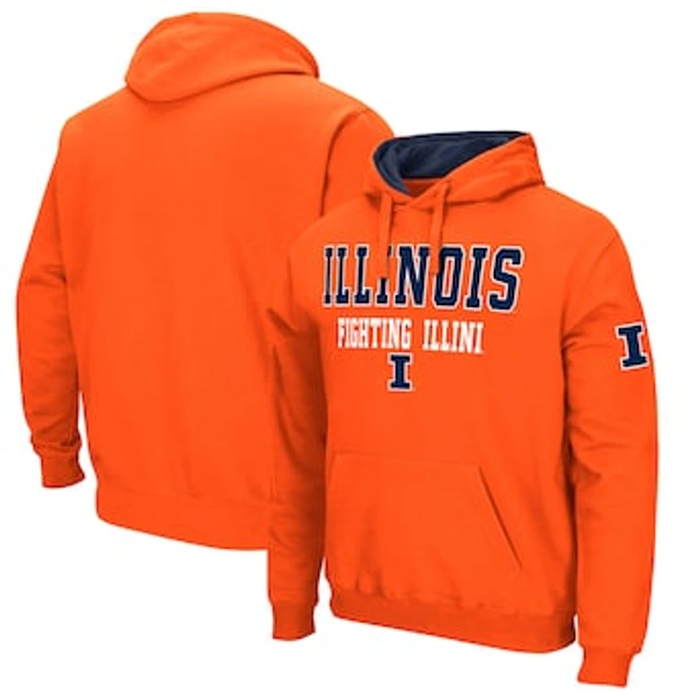 Men's Colosseum Orange Illinois Fighting Illini Sunrise Pullover Hoodie