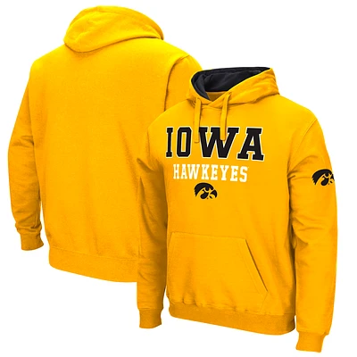 Men's Colosseum Gold Iowa Hawkeyes Sunrise Pullover Hoodie