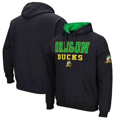 Men's Colosseum Black Oregon Ducks Sunrise Pullover Hoodie