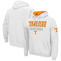 Men's Colosseum White Tennessee Volunteers Sunrise Pullover Hoodie