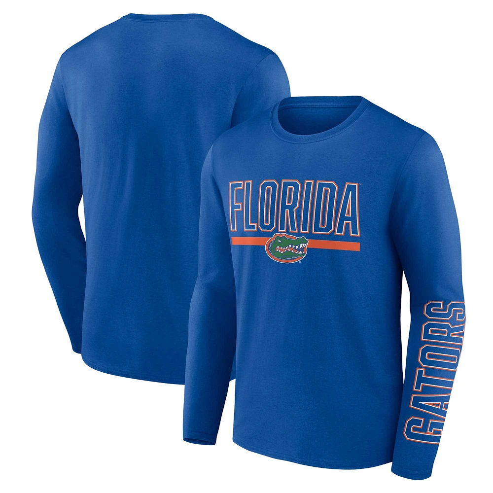 Men's Profile Royal Florida Gators Big & Tall Two-Hit Graphic Long Sleeve T-Shirt