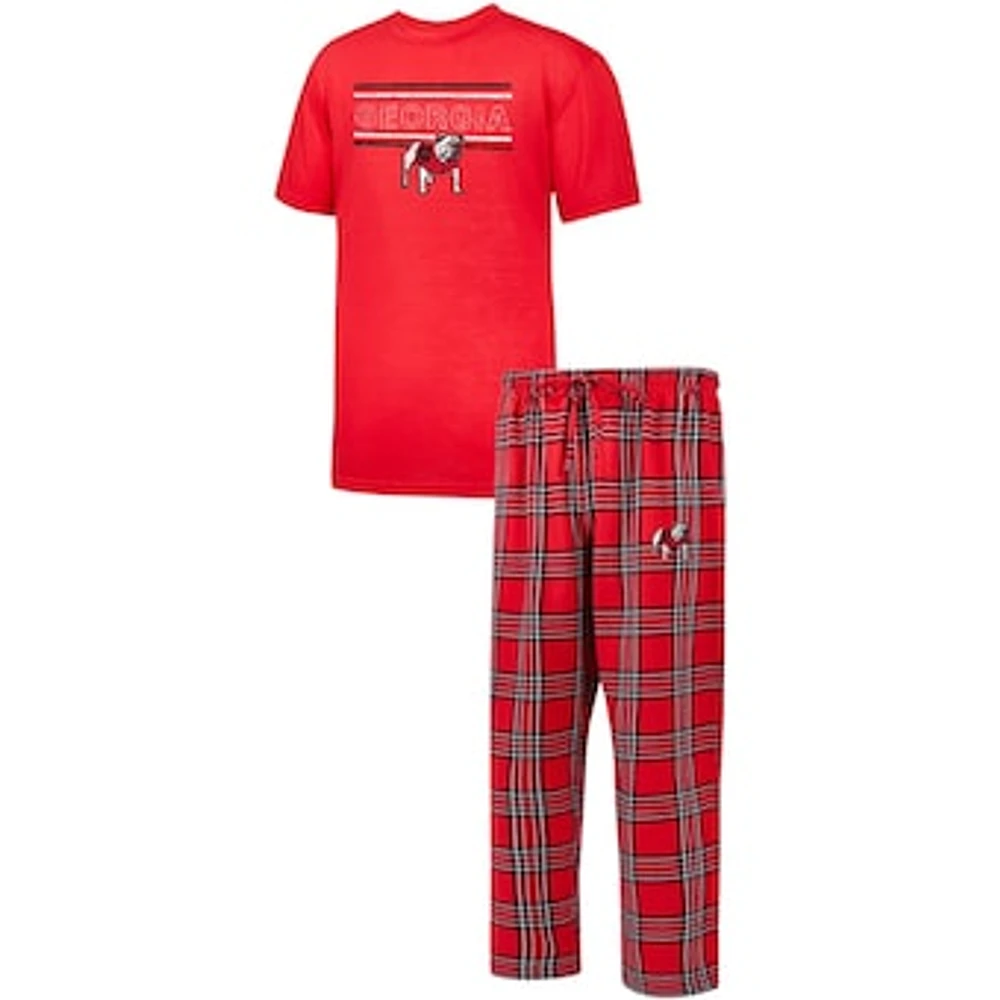 Men's Profile Red Georgia Bulldogs Big & Tall 2-Pack T-Shirt Flannel Pants Set