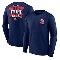 Men's Navy St. Louis Cardinals Hometown Collection Gateway Long Sleeve T-Shirt