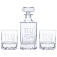 New York Giants Decanter & Two Rocks Glasses Set