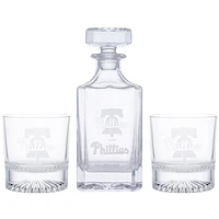 Philadelphia Phillies Three-Piece Decanter & Rocks Glasses Set