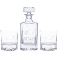 Buffalo Bills Three-Piece Decanter & Rocks Glasses Set