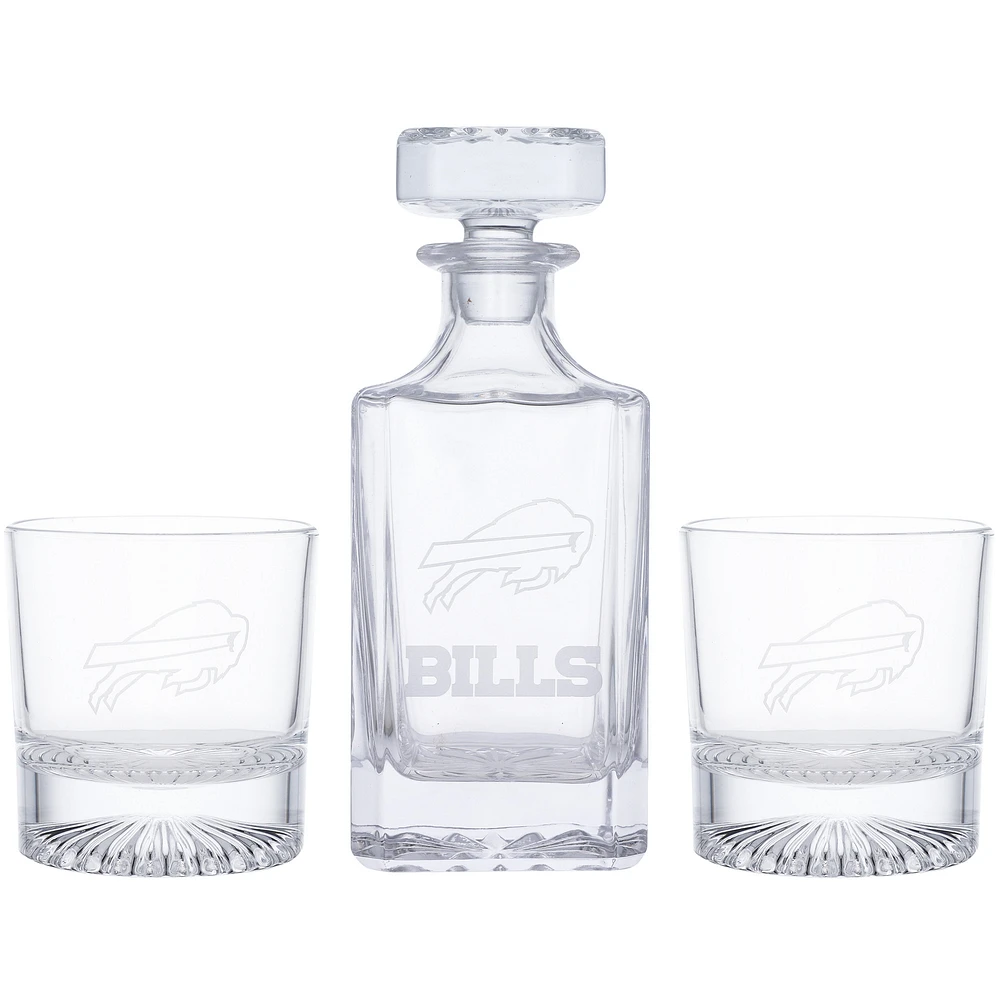 Buffalo Bills Three-Piece Decanter & Rocks Glasses Set