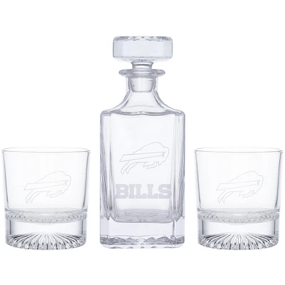 Buffalo Bills Three-Piece Decanter & Rocks Glasses Set