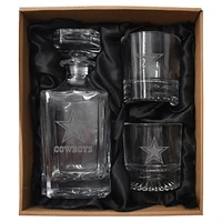 Dallas Cowboys Three-Piece Decanter & Rocks Glasses Set