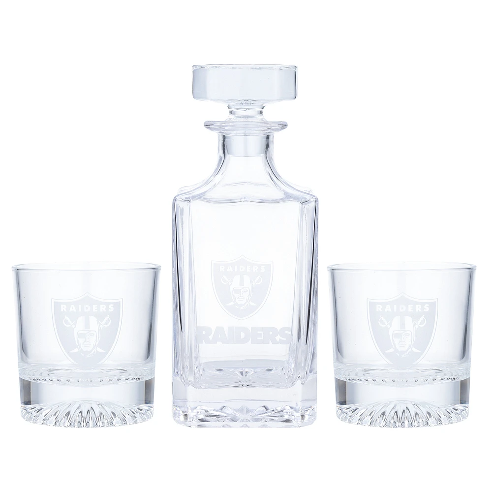 Las Vegas Raiders Decanter & Two Rocks Glasses Set