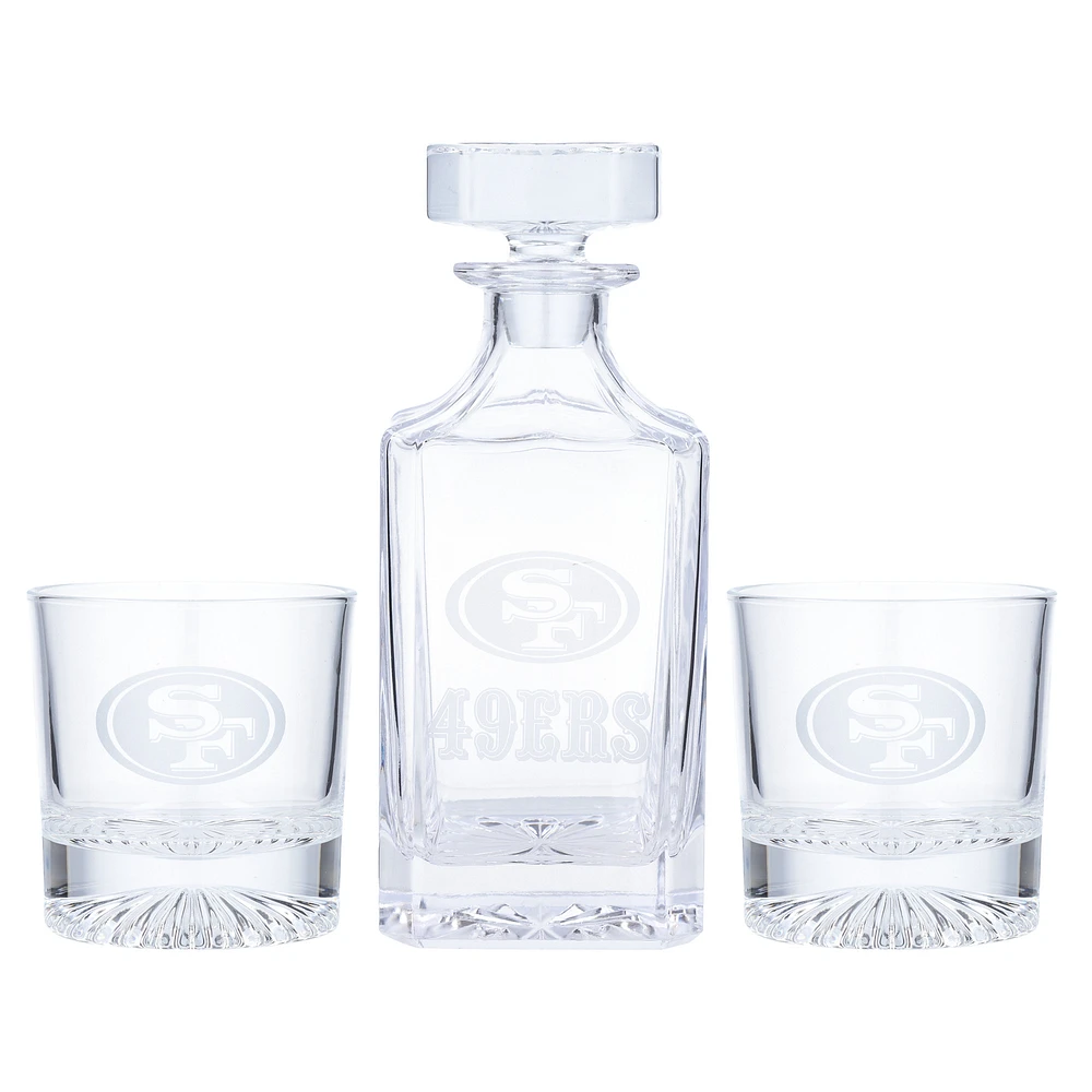 San Francisco 49ers Decanter & Two Rocks Glasses Set