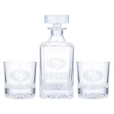 San Francisco 49ers Decanter & Two Rocks Glasses Set