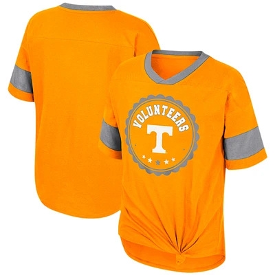 Girls Youth Colosseum Tennessee Orange Volunteers Tomika Tie-Front V-Neck T-Shirt