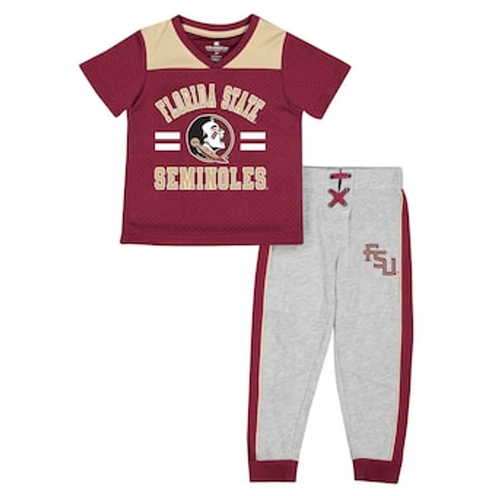 Toddler Colosseum Garnet/Heather Gray Florida State Seminoles Ka-Boot-It Jersey & Pants Set