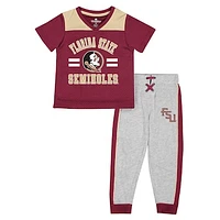 Toddler Colosseum Garnet/Heather Gray Florida State Seminoles Ka-Boot-It Jersey & Pants Set