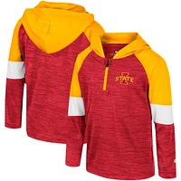 Toddler Colosseum Cardinal Iowa State Cyclones Creative Control Raglan Quarter-Zip Hoodie