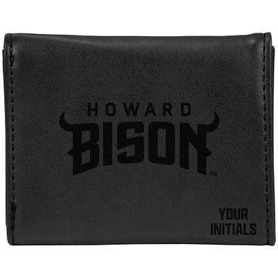 Black Howard Bison Personalized Trifold Wallet